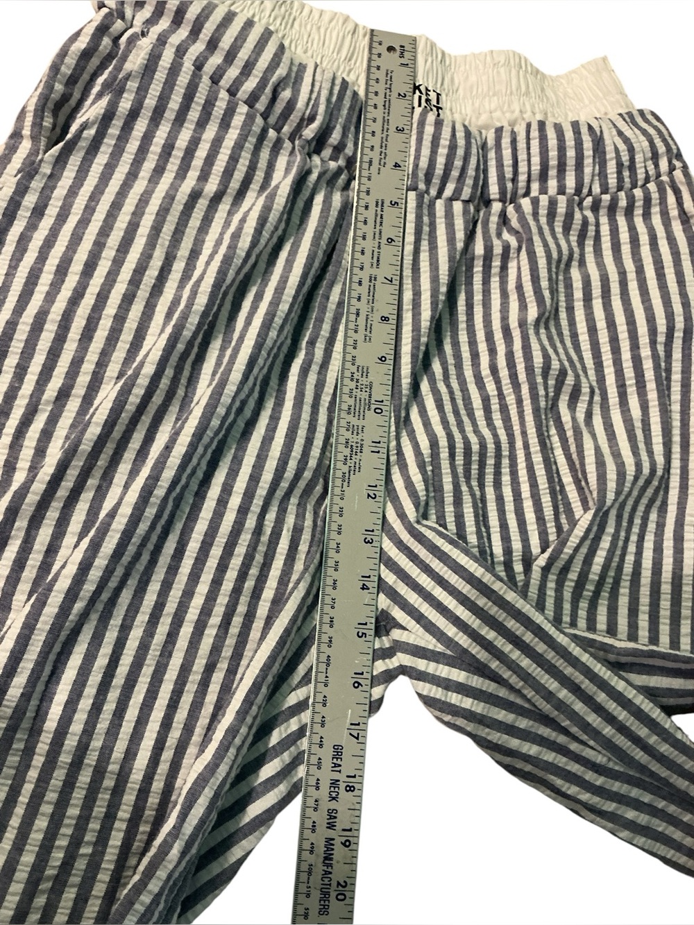 Bucket List Seersucker Double Brand Pull on Style Pants - Picture 10 of 12